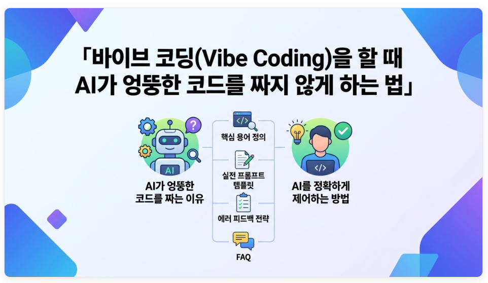 바이브 코딩시 AI가 엉뚱한 코드를 짜지 않게 하려면