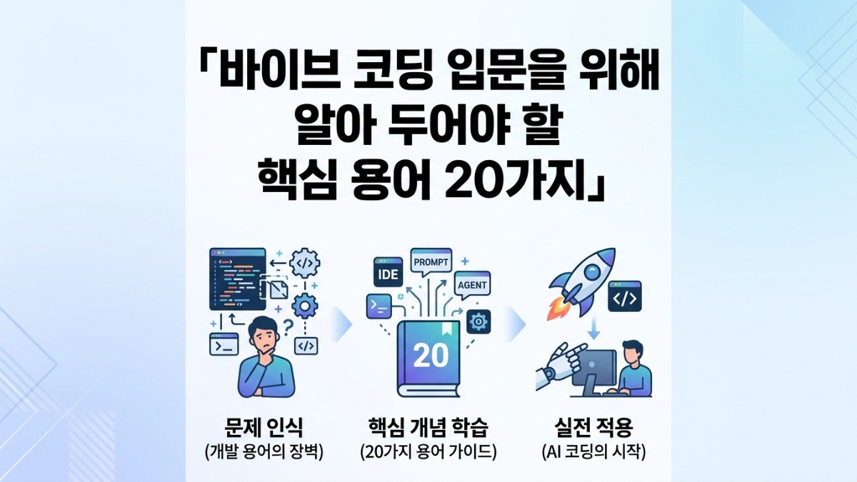 바이브 코딩 입문을 위해 알아 두어야 할 핵심 용어 20가지