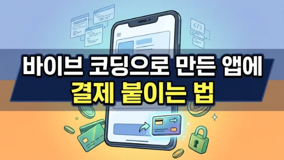 바이브 코딩으로 만든 앱에 결제 붙이는 법